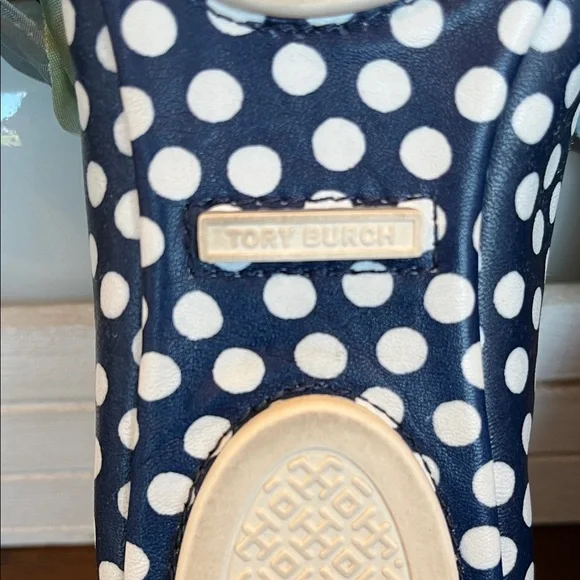 Tory Burch Minnie Travel Ballet with logo Napa leather Polka Dot Flats - Picture 13 of 16
